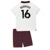 Manchester City Rodri Hernandez #16 Vonkajší Detský futbalový dres 2023-24 Krátky Rukáv (+ trenírky)